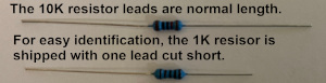 1K resistor lead cut 300w