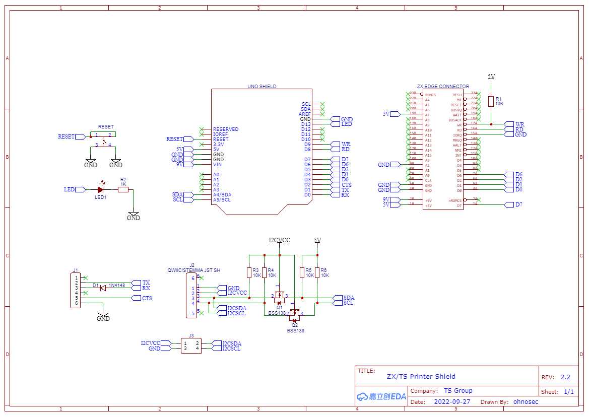 Schematic ZXPrinter Host 2024 08 21