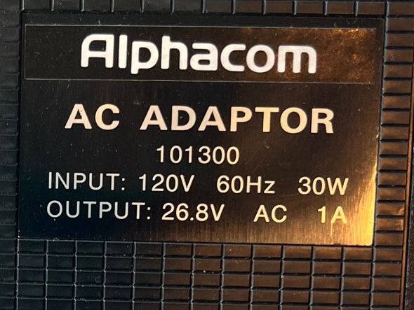 alphacom32 ps label