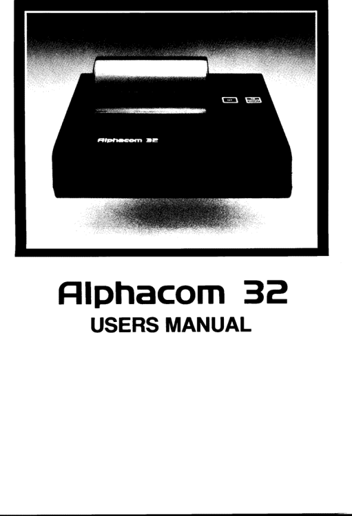 alphacom32 manual page1