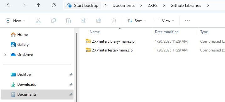 downloaded zxps libraries