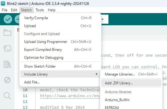 sketch include library add zip library