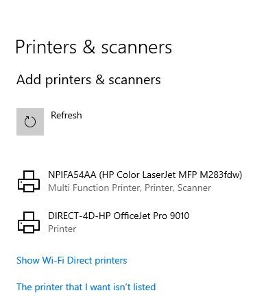 windows add printer